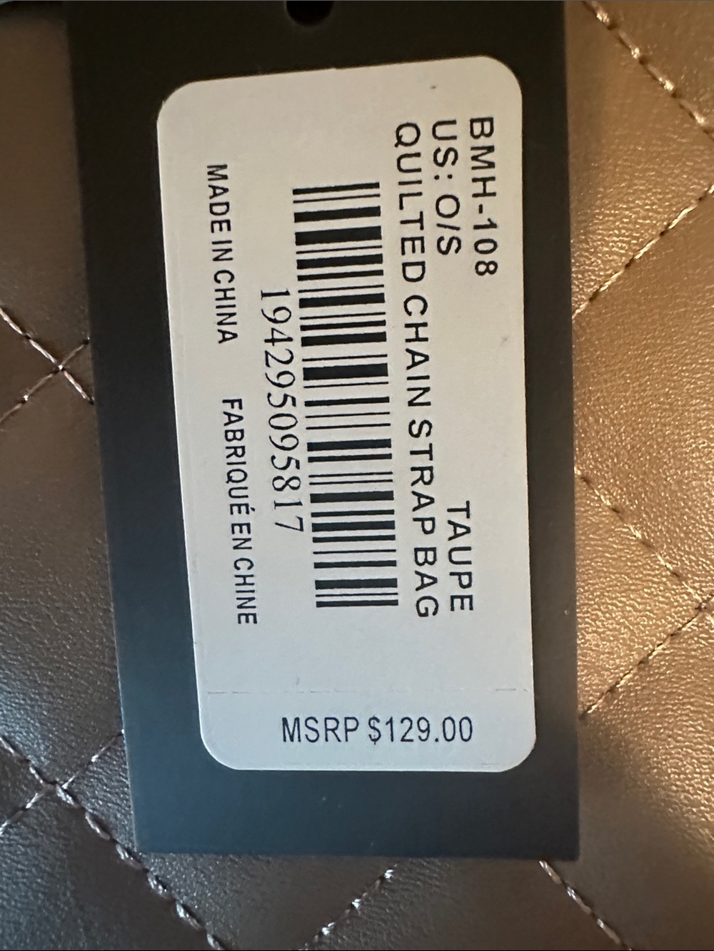 Badgley mischka NWT $129 Chain Shoulder Bag - Taupe - Picture 2 of 10